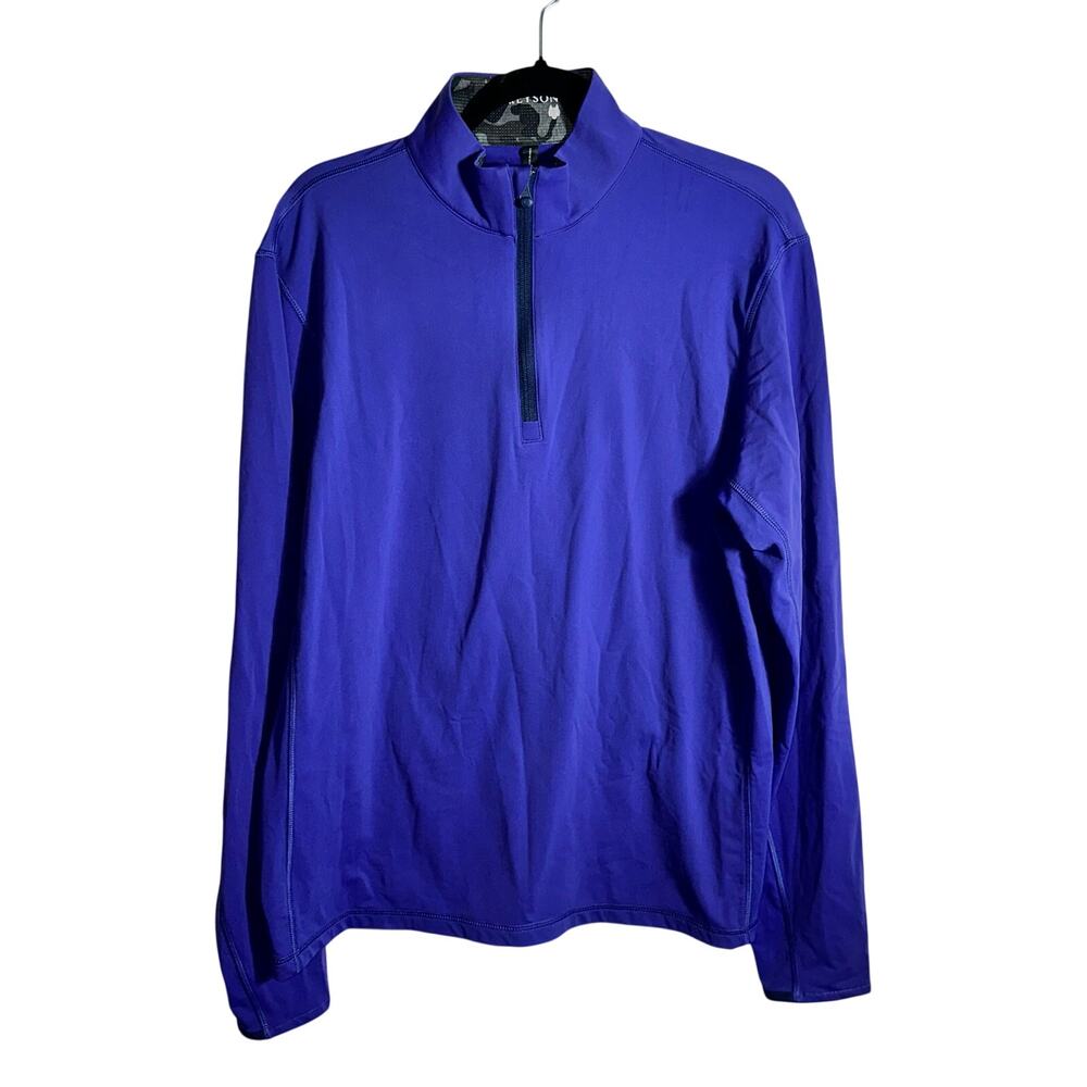 Greyson Pullover Mens Large Purple Tate Mockneck Quarter Zip Golf